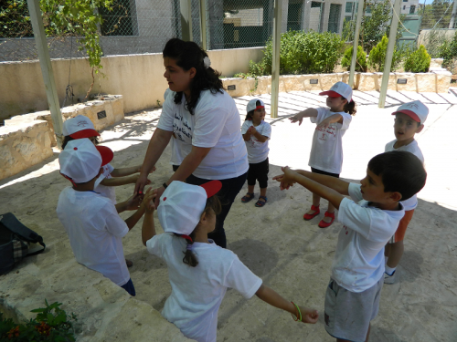 The children played several games that involved counting and singing.