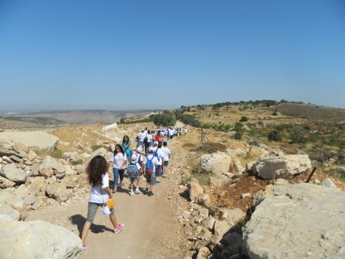 Here are our kids walking through the gate.